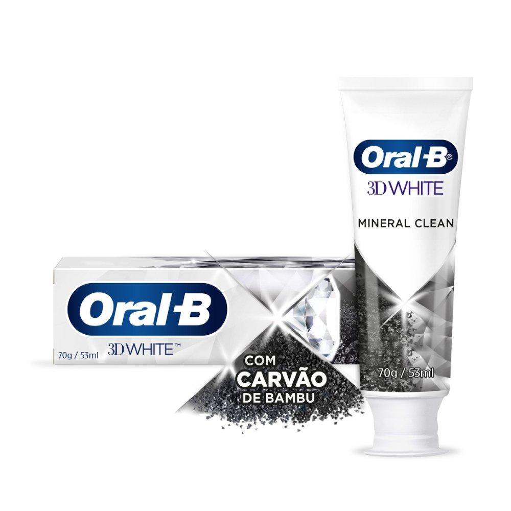 Creme Dental Oral-b 3d White Mineral Clean Carvão De Bambu 53ml/ 70g - 1