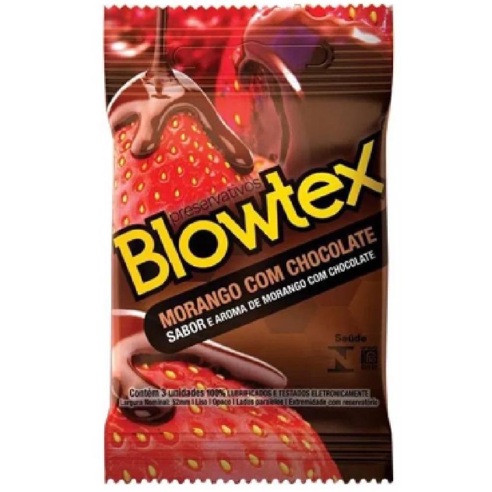 Preservativo Blowtex Morango Com Chocolate 3 Unidades - 1
