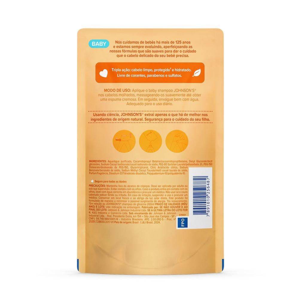 Shampoo Johnsons baby Glicerina Refil 180ml - 4