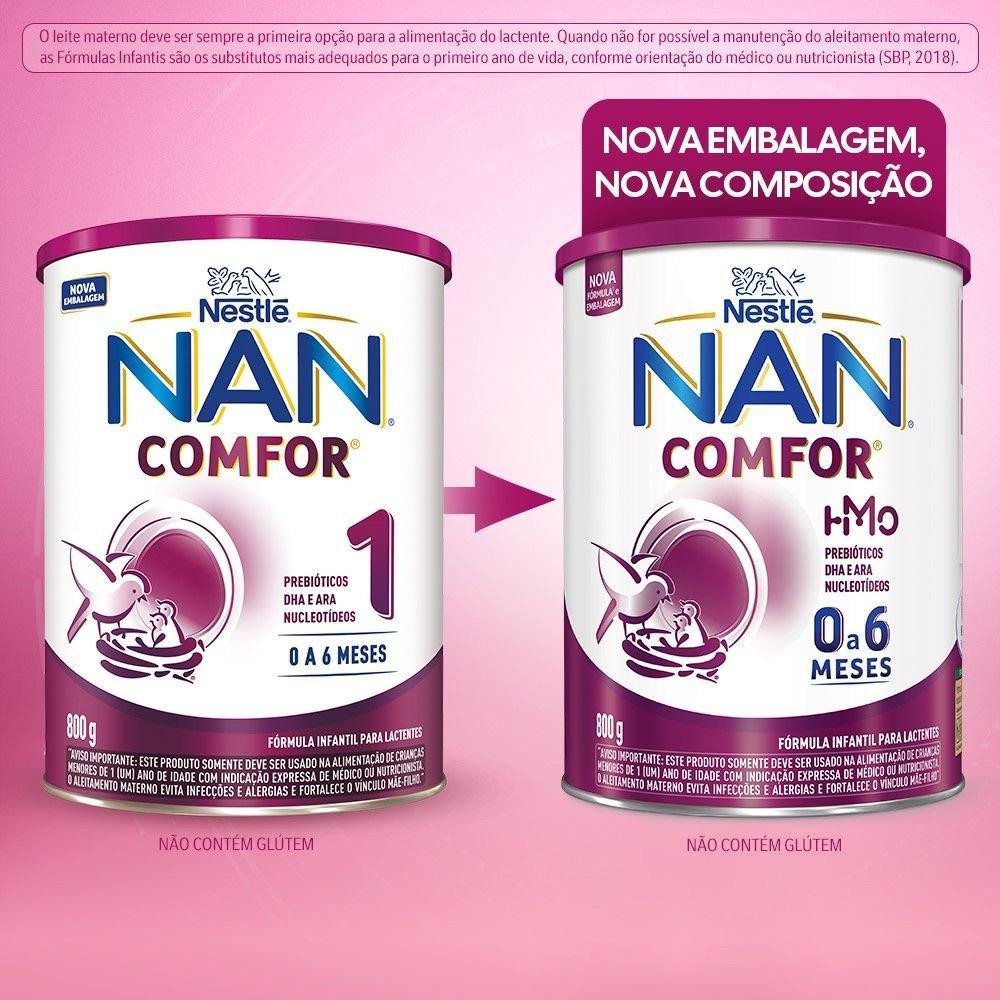 Fórmula Infantil Nestlé Nan Comfor Hmo De 0 A 6 Meses 800g - 2