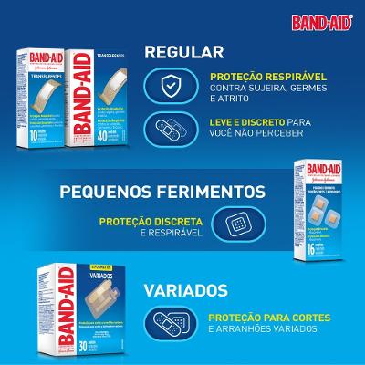 Curativos Band Aid Pequenos Ferimentos 16 Unidades