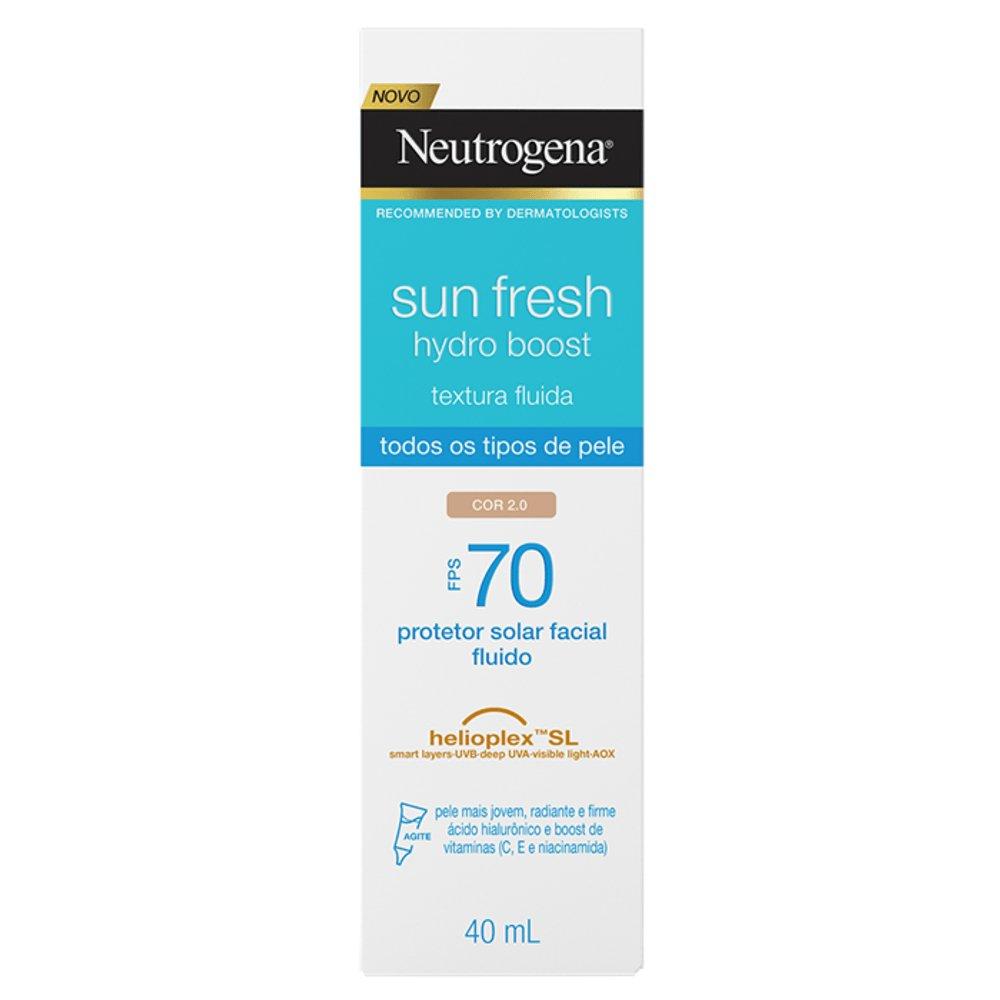 Protetor Solar Facial Neutrogena Sun Fresh Hydro Boost Cor 2.0 Fps70 40ml - 3