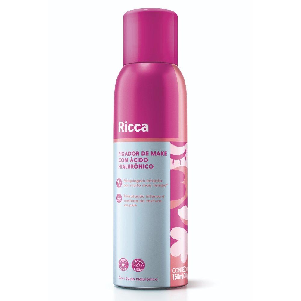 Fixador De Maquiagem Ricca Com Ácido Hialurônico 150ml - 1