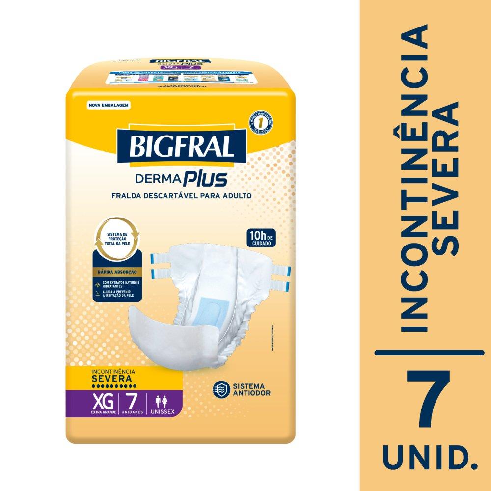 Fralda Adulto Bigfral Derma Plus Noturna Xg 7 Unidades - 1