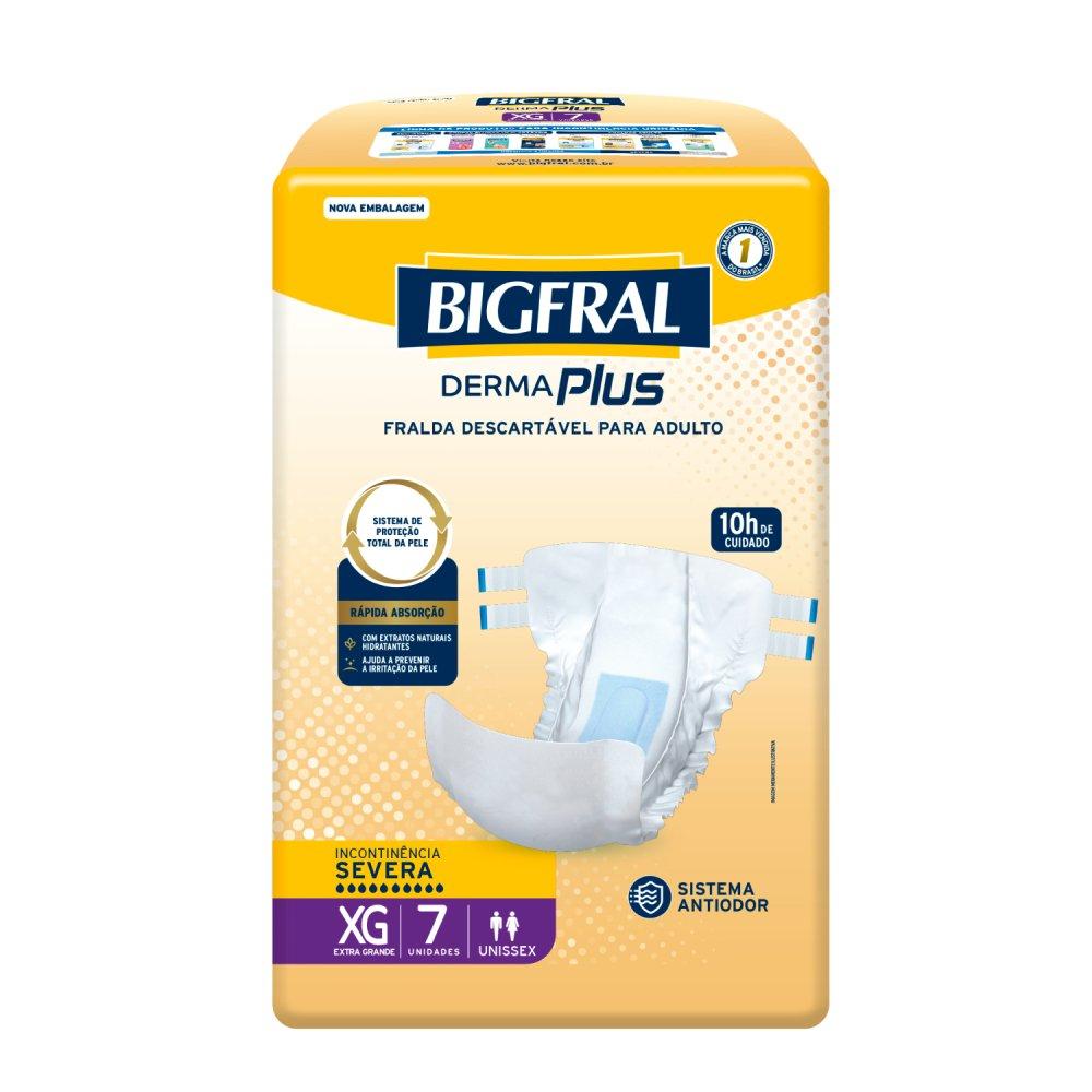 Fralda Adulto Bigfral Derma Plus Noturna Xg 7 Unidades - 2