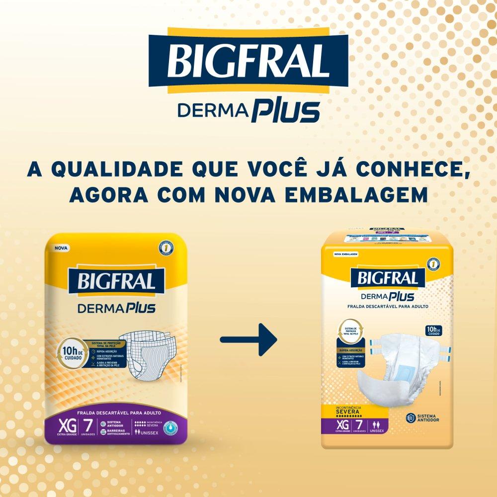 Fralda Adulto Bigfral Derma Plus Noturna Xg 7 Unidades - 3