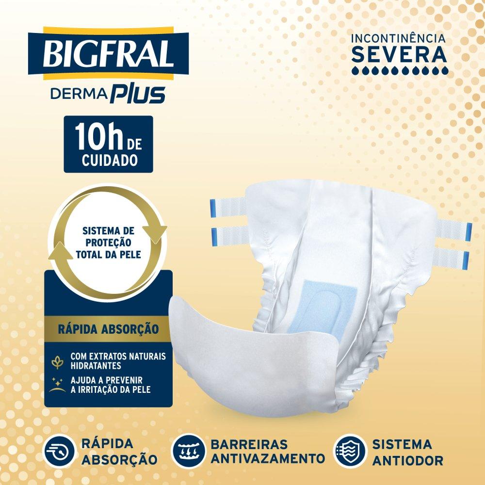 Fralda Adulto Bigfral Derma Plus Noturna Xg 7 Unidades - 4