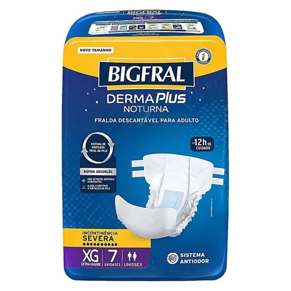 Fralda Adulto Bigfral Derma Plus Noturna Xg 7 Unidades - 6