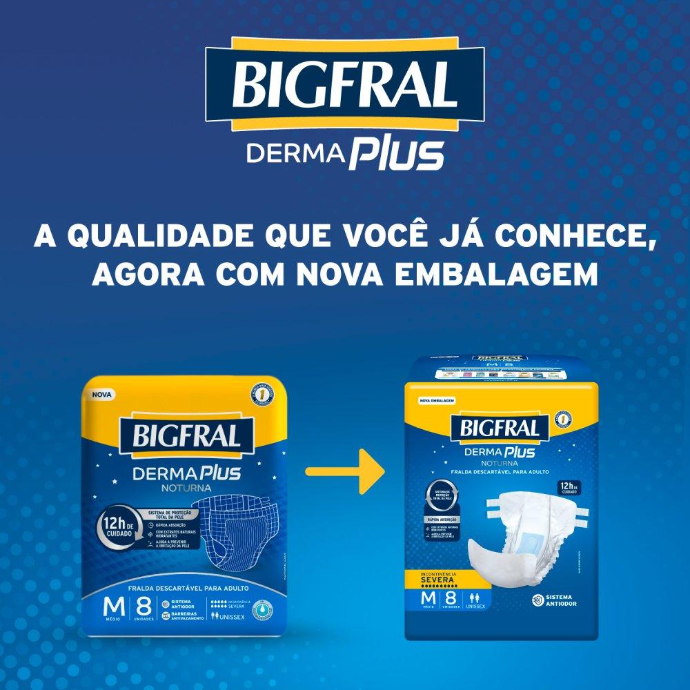 Fralda Adulto Bigfral Derma Plus Noturna Xg 7 Unidades - 7