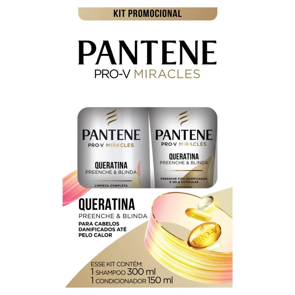 Kit Pantene Pro-v Queratina Shampoo 300ml + Condicionador 150ml - 1