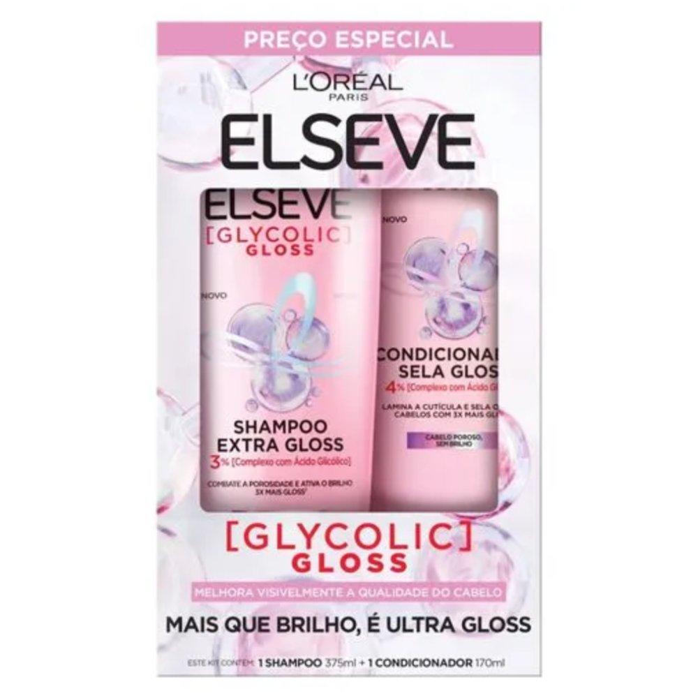 Kit Elseve Glycolic Gloss Shampoo 375ml + Condicionador 170ml - 1