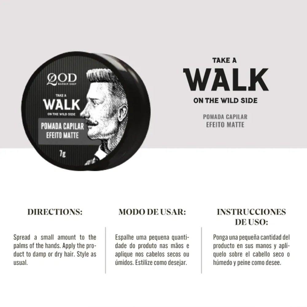 Kit Qod Barber Shop Shampoo Whisky 100ml + Pomada Modeladora Capilar Walk 7g - 3