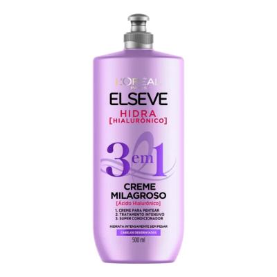 Creme Milagroso 3 Em 1 Elseve Hidra Hialurônico 500ml