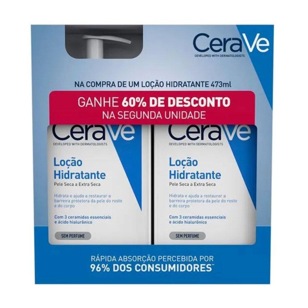 Kit Loção Hidratante Cerave Pele Seca A Extra Seca 473ml - 2 Unidades Com 60%off - 1