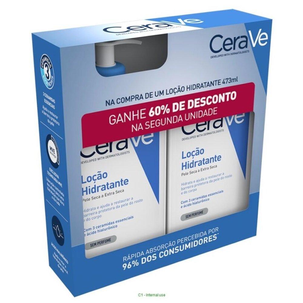 Kit Loção Hidratante Cerave Pele Seca A Extra Seca 473ml - 2 Unidades Com 60%off - 2