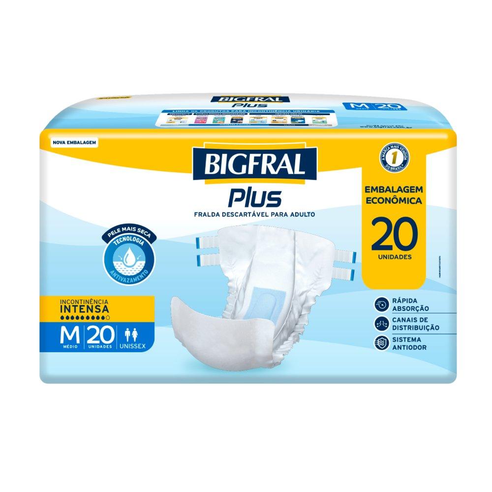 Fralda Adulto Bigfral Regular Plus M 20 Unidades - 2