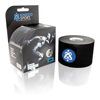 Bandagem Elástica Adesiva Kinesio Sport Preta