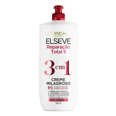 Creme Milagroso 3 Em 1 Elseve Reparação Total 5 500ml