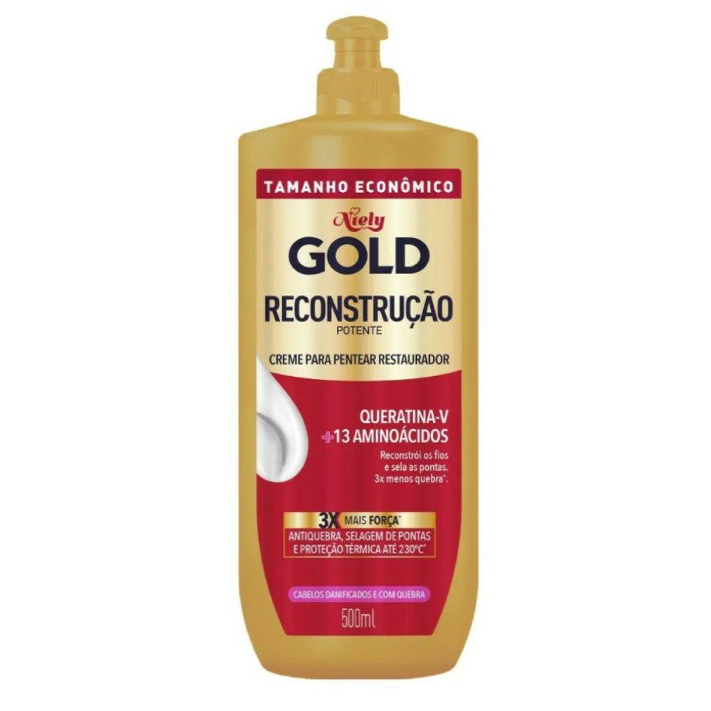 Creme Para Pentear Niely Gold Reconstrução 500ml - 2