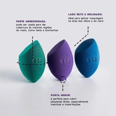 Esponja Para Maquiagem Océane Flat Blend Roxo 1 Unidade