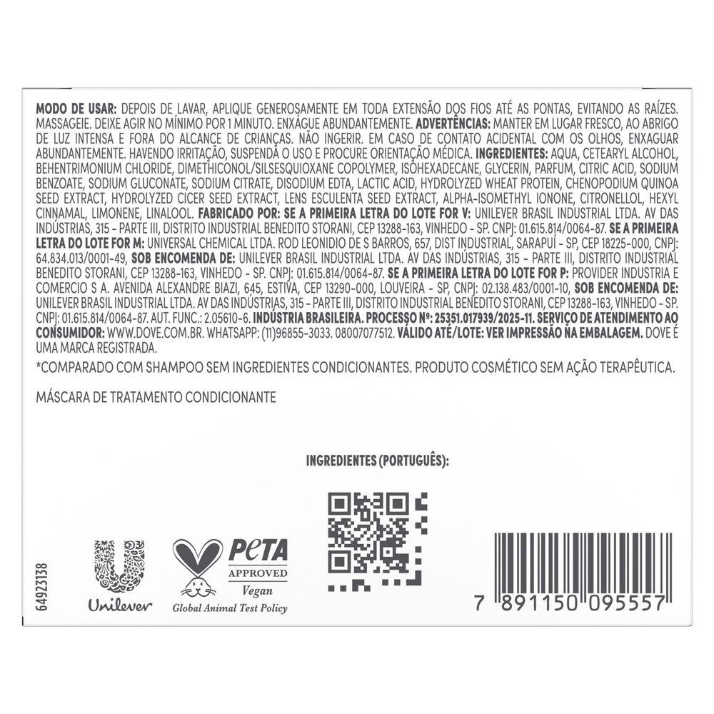 Máscara De Tratamento Capilar Dove 10 Em 1 Bond Intense Repair + Peptídeo 250g - 13