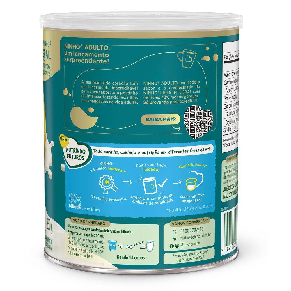 Leite Em Pó Ninho Adulto Lata 350g - 2