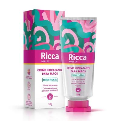 Creme Hidratante Para Mãos Ricca Fps15 Fresh Floral 30g