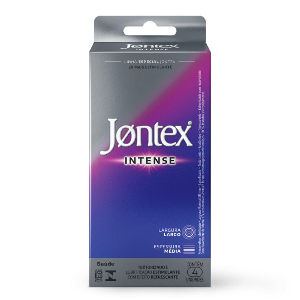 Preservativo Jontex Lubrificado Intense Com 4 Unidades - 1