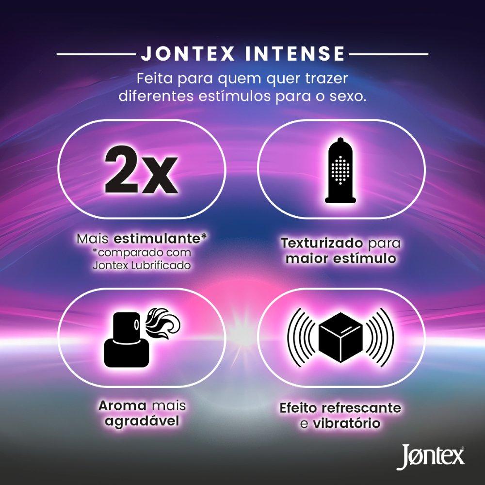 Preservativo Jontex Lubrificado Intense Com 4 Unidades - 3