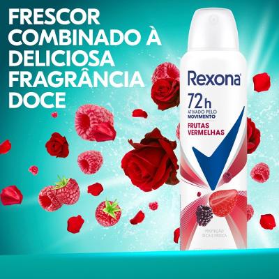 Desodorante Antitranspirante Aerosol Rexona Feminino Frutas Vermelhas 150ml