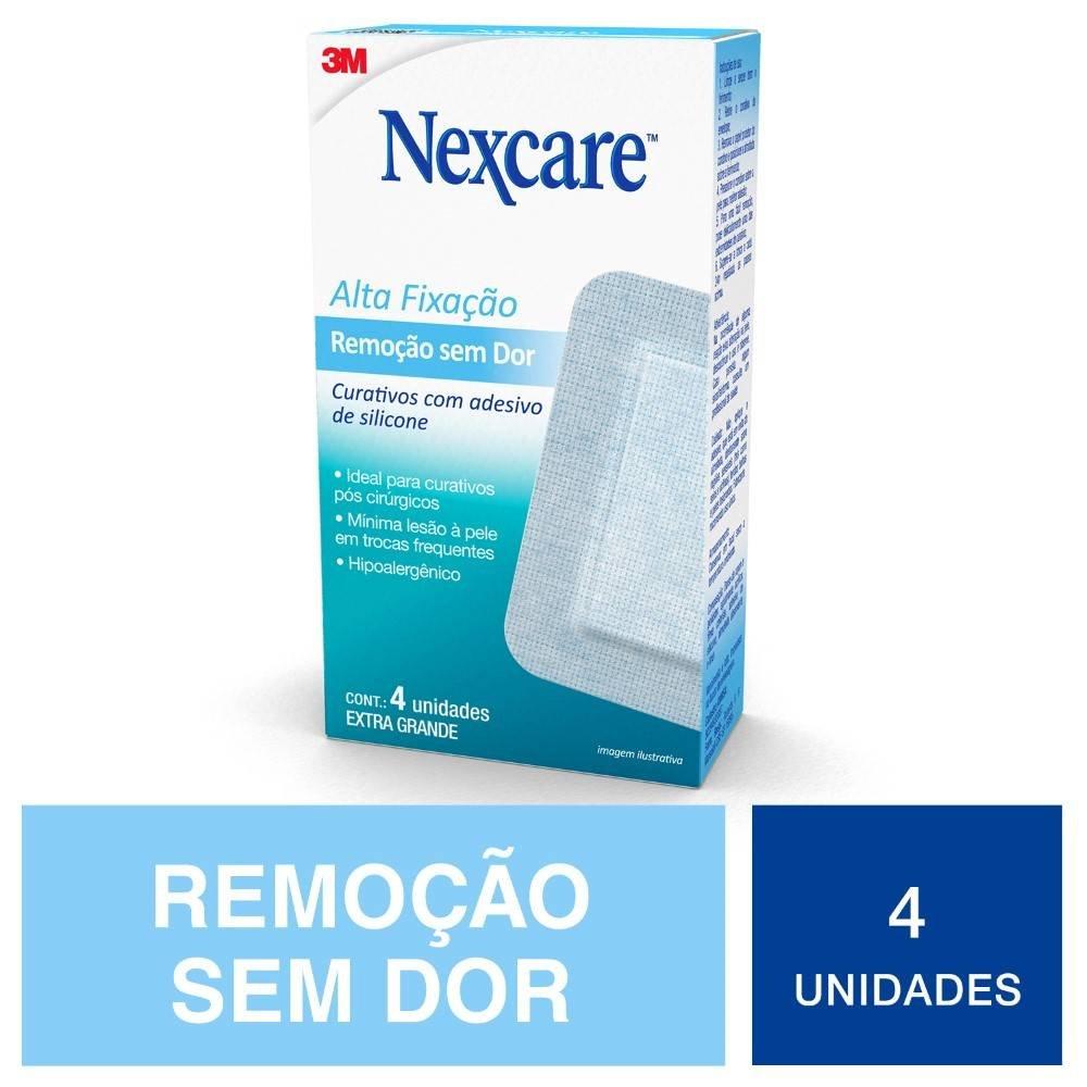 Curativo Alta Fixaçao Nexcare Remoçao Sem Dor Extra Grande Com 4 - 1
