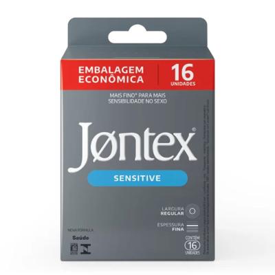 Preservativo Jontex Sensitive Com 16 Unidades