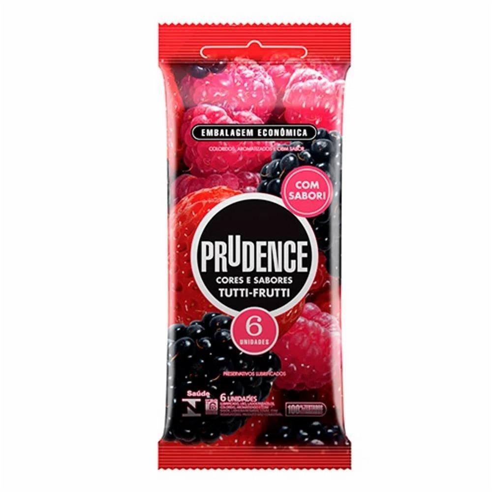 Preservativo Prudence Cores Sabores Tutti-frutti Com 6 Unidades - 1
