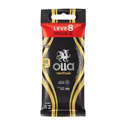 Preservativo Olla Lubrificado De Bolso Leve 8 Pague 6 Unidades