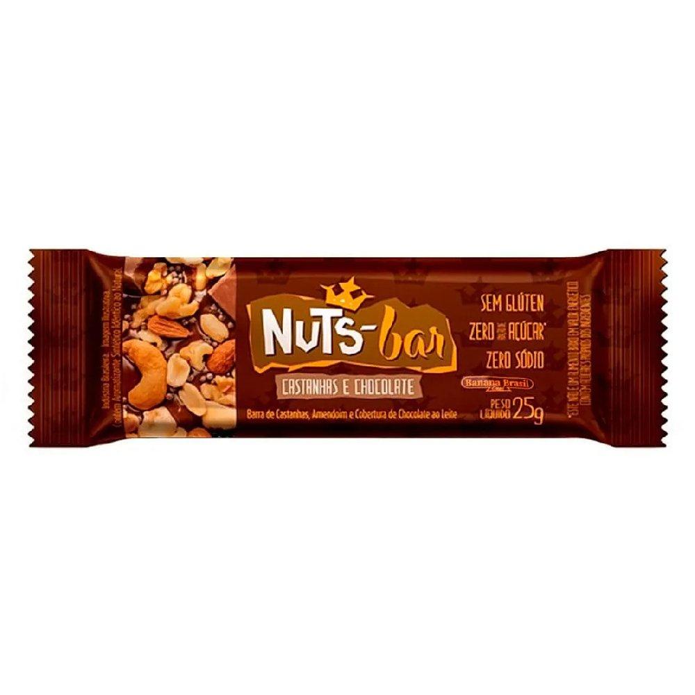 Barra De Nuts Nutsbar Castanha E Chocolate Zero 25g - 1