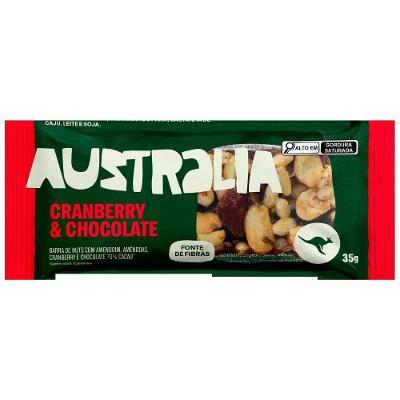 Barra De Nuts Australia Cranberry E Chocolate 35g