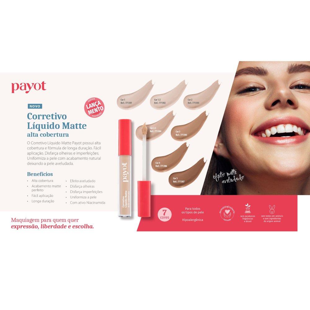 Corretivo Líquido Matte Payot Chérie Alta Cobertura Cor 1.5 4g - 4