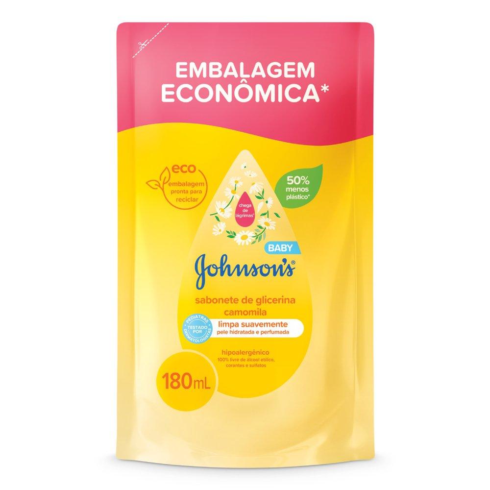 Sabonete Líquido Glicerina Johnsons Baby Camomila Refil 180ml - 1