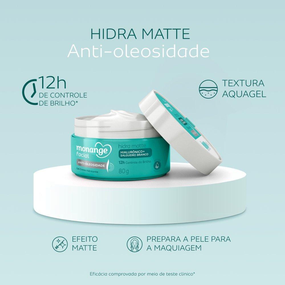 Creme Gel Hidratante Monange Facial Hidra Matte Anti-oleosidade 80g - 6