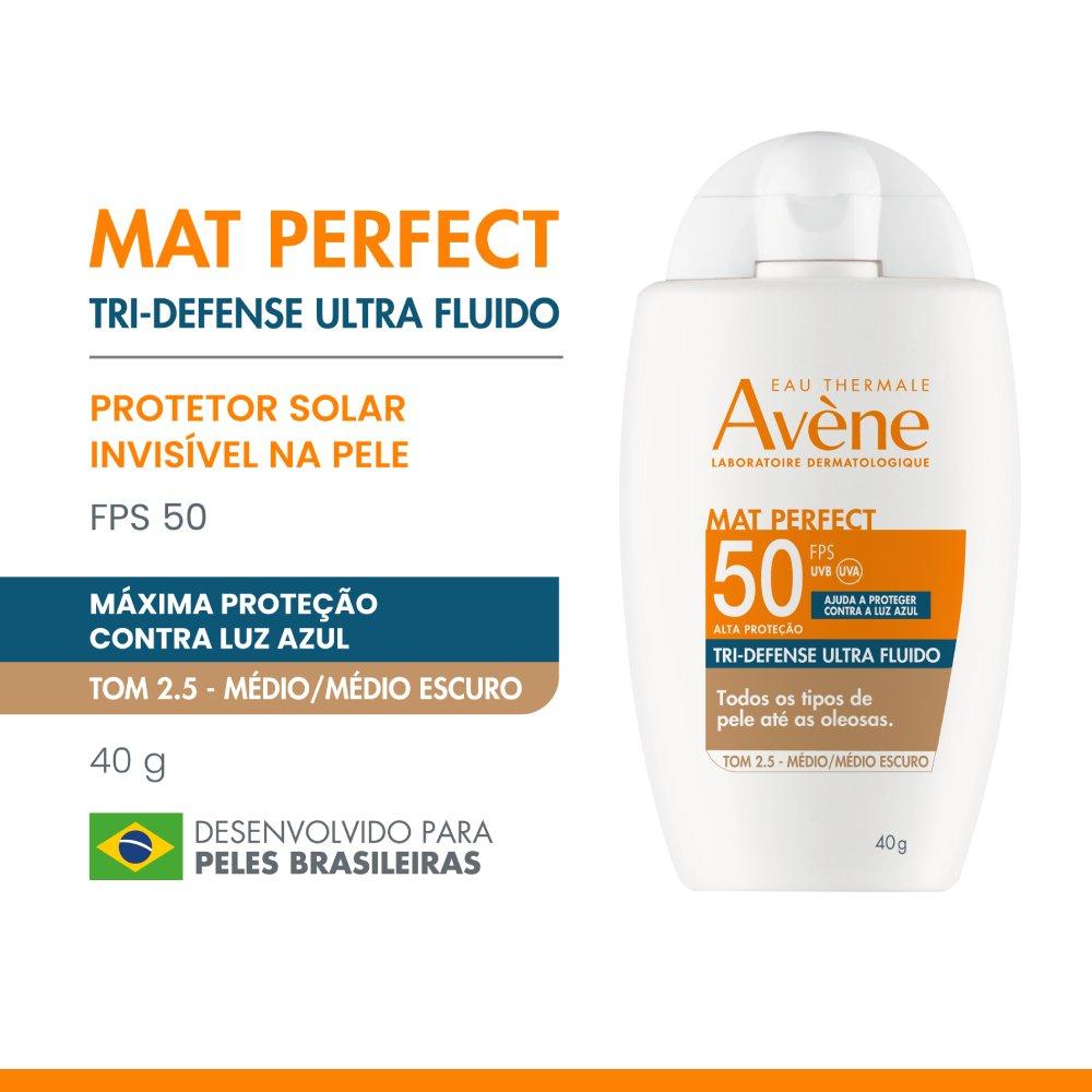 Protetor Solar Facial Avène Mat Perfect Tri-defense Ultra Fluido Cor 2.5 Fps50 40g - 2