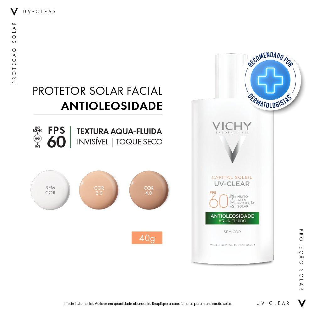 Protetor Solar Facial Vichy Capital Soleil Uv-clear Sem Cor Fps60 40g - 4