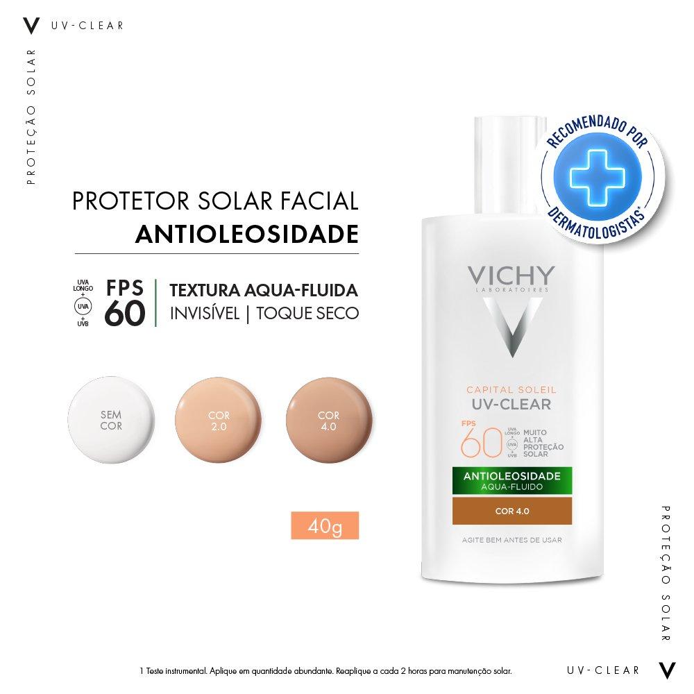Protetor Solar Facial Vichy Capital Soleil Uv-clear Cor 4.0 Fps60 40g - 4