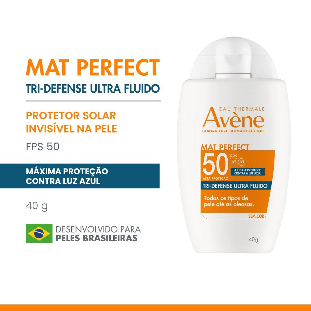 Protetor Solar Facial Avène Mat Perfect Tri-defense Ultra Fluido Sem Cor Fps50 40g - 2