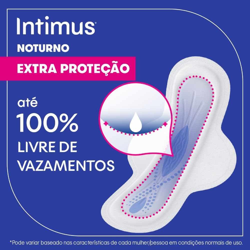 Absorvente Intimus Noturno Extra Proteção Suave Com Abas 45 Unidades - 4