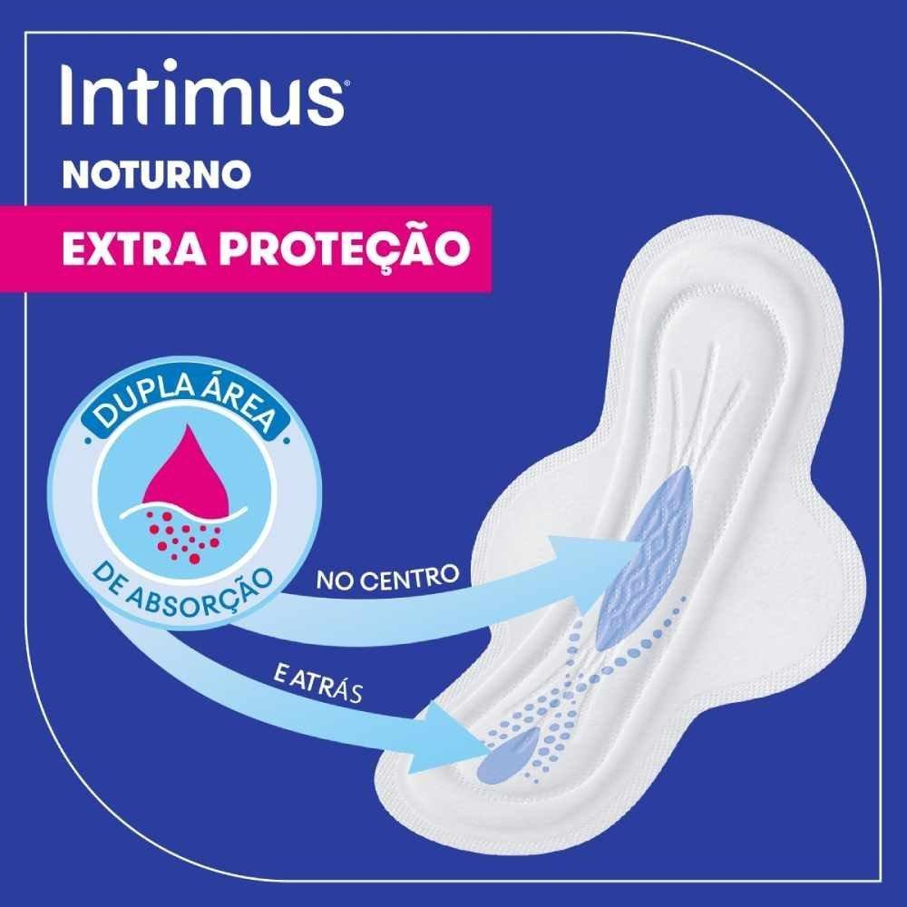 Absorvente Intimus Noturno Extra Proteção Suave Com Abas 45 Unidades - 7