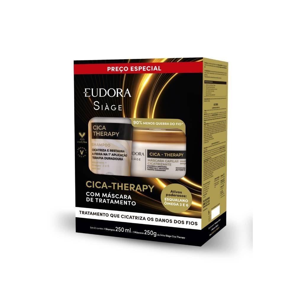 Kit Eudora Siàge Cica Therapy Shampoo 250ml + Máscara De Tratamento 250g - 1