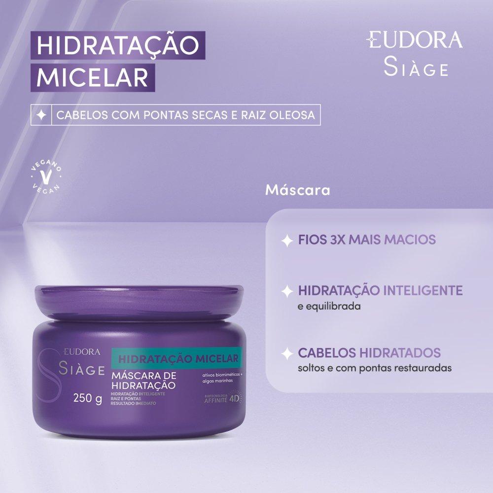 Máscara Capilar Eudora Siàge Hidratação Micelar 250g - 2