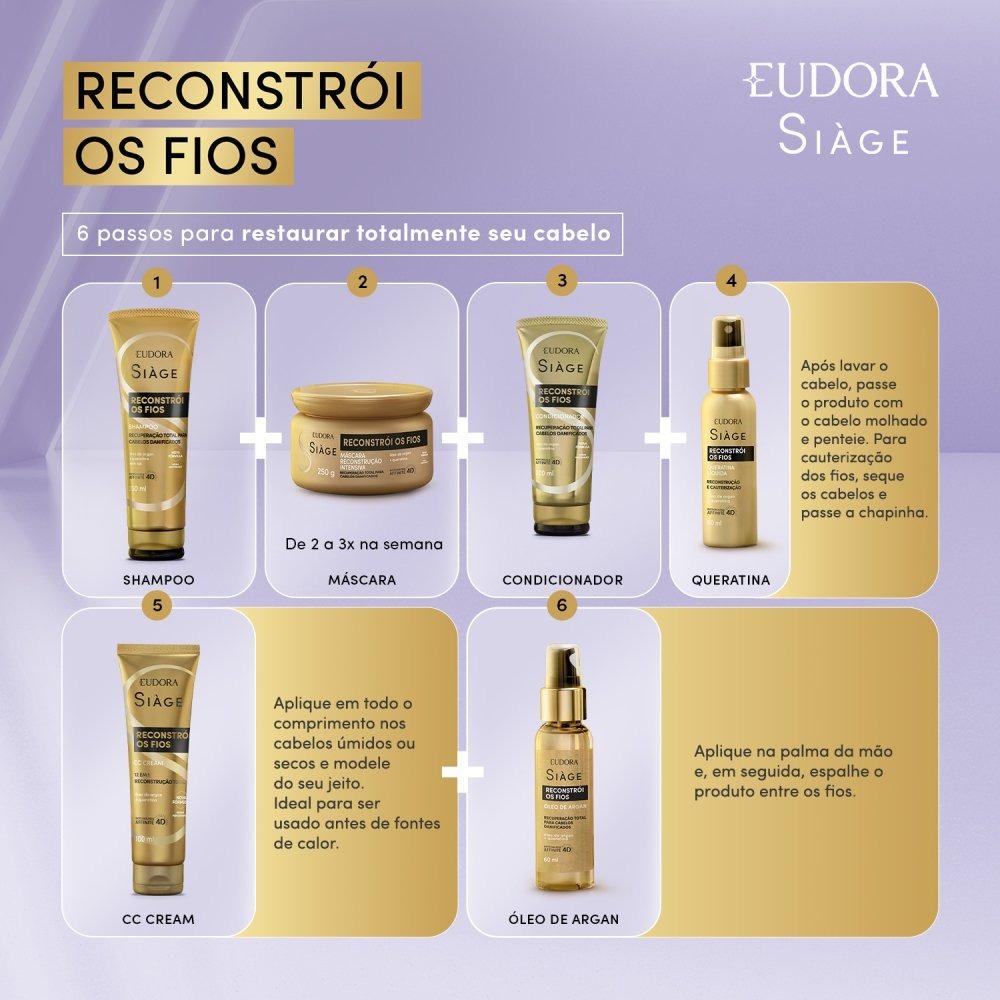 Condicionador Eudora Siàge Reconstrói Os Fios 200ml - 4