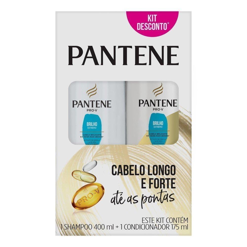Kit Pantene Pro-v Brilho Extremo Shampoo 400ml E Condicionador 175ml - 2