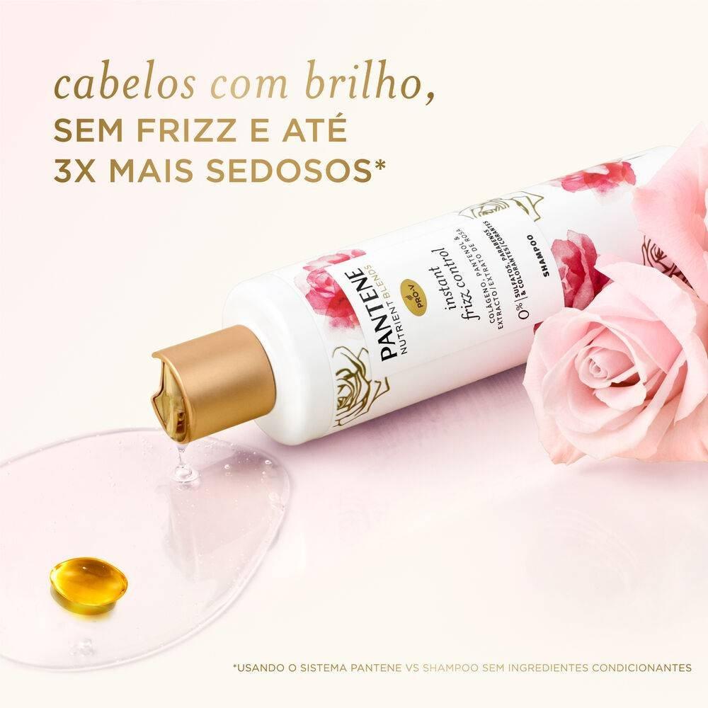 Shampoo Pantene Nutrient Blends Instant Frizz Colágeno Pantenol & Extrato De Rosa Shampoo 270 Ml - 4